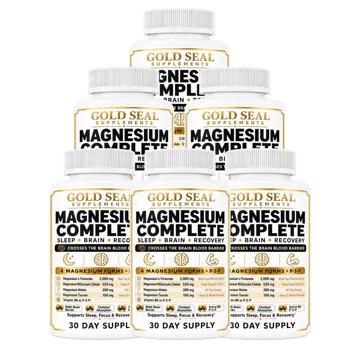 Magnesium Complete™ Brain Magnesium Complex (6 Bottles)